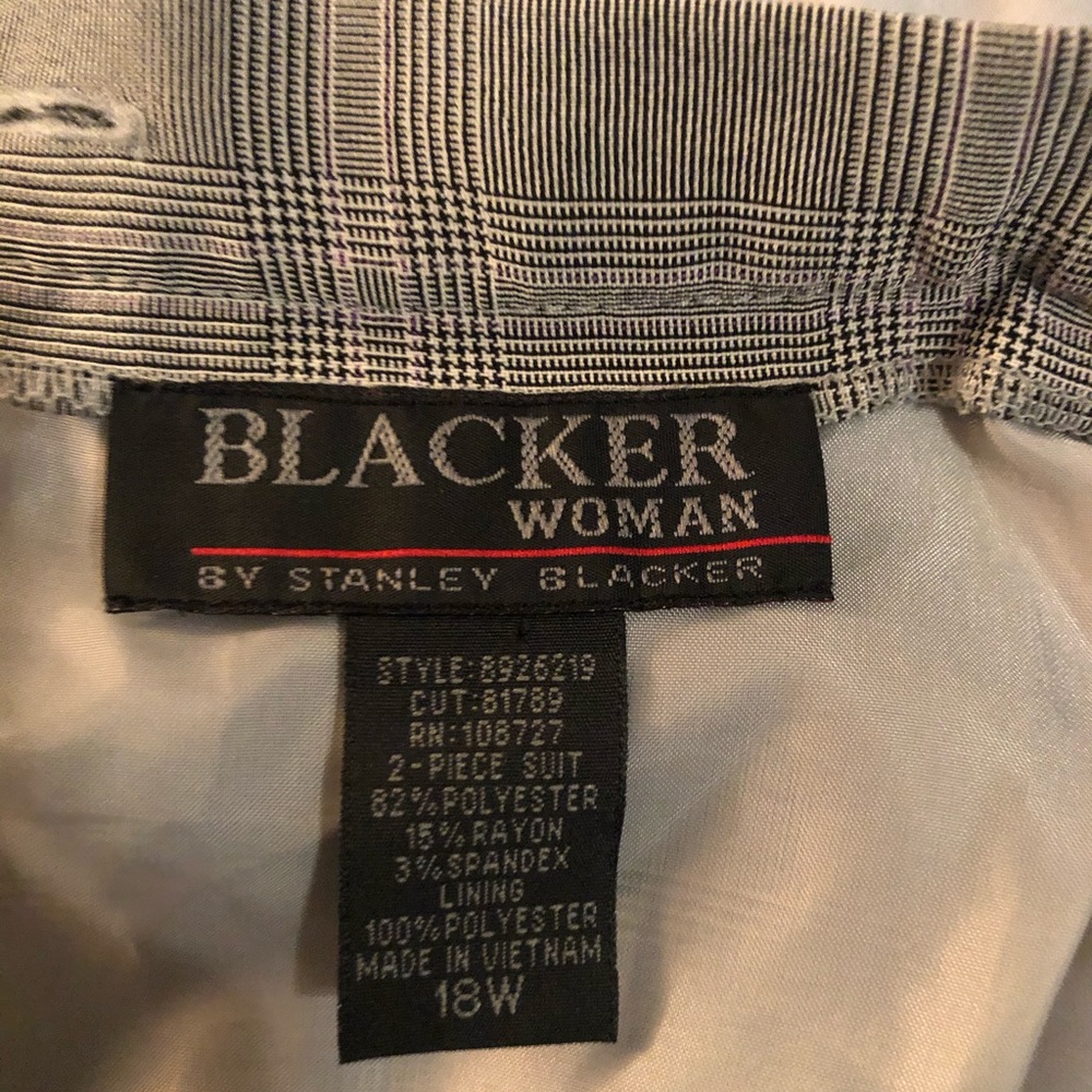 Grey and purple plaid fully lined skirt - Picture 5 of 6